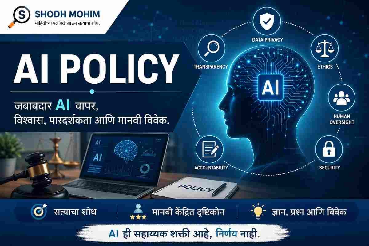 AI Policy: जबाबदार AI वापर, डेटा गोपनीयता, पारदर्शकता, नैतिकता आणि मानवी नियंत्रण