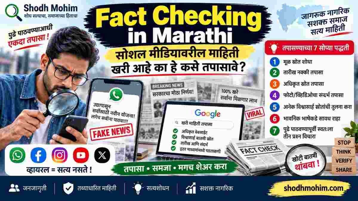 Fact Checking in Marathi – सोशल मीडियावरील माहितीची सत्यता तपासणे