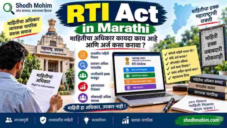 RTI Act in Marathi – माहितीचा अधिकार आणि नागरिकांचे हक्क