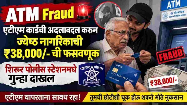 ATM Fraud : ATM कार्डची अदलाबदल करून ज्येष्ठ नागरिकाची ₹38,000 ची फसवणूक