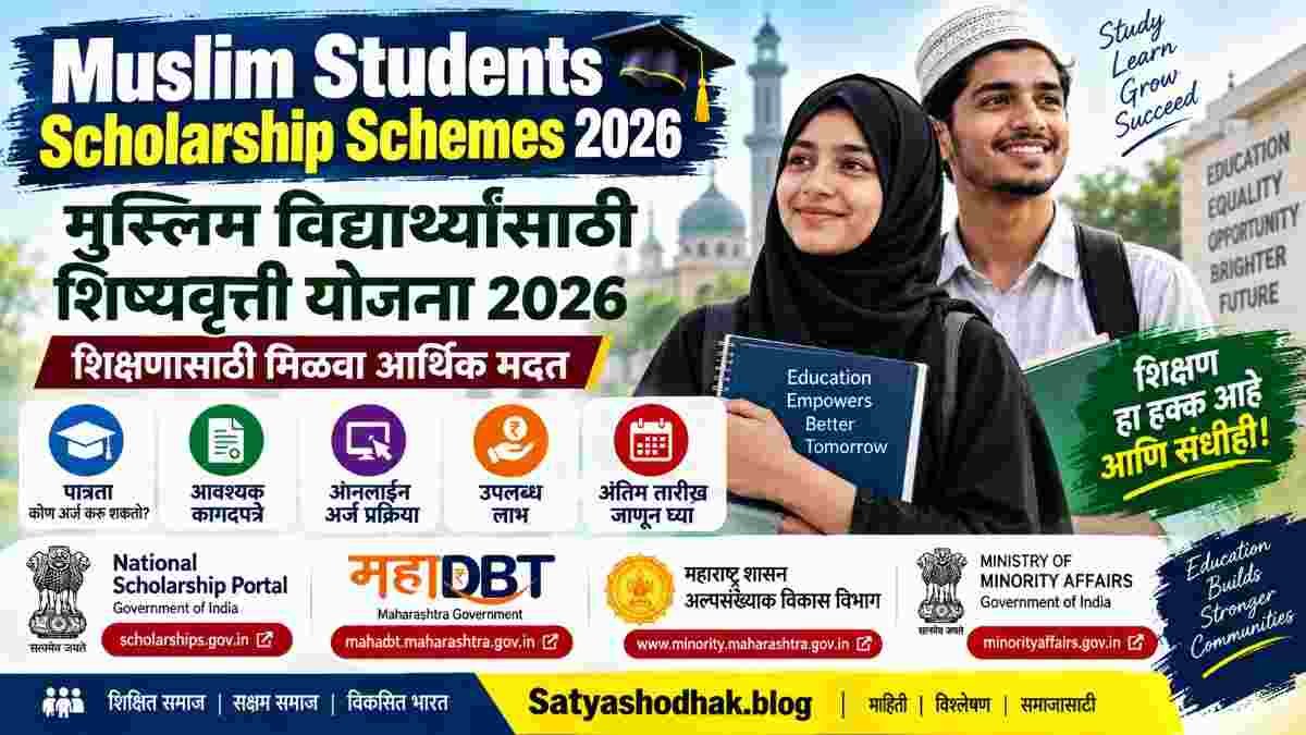 Muslim Students Scholarship Schemes 2026 – मुस्लिम विद्यार्थ्यांसाठी शिष्यवृत्ती योजना